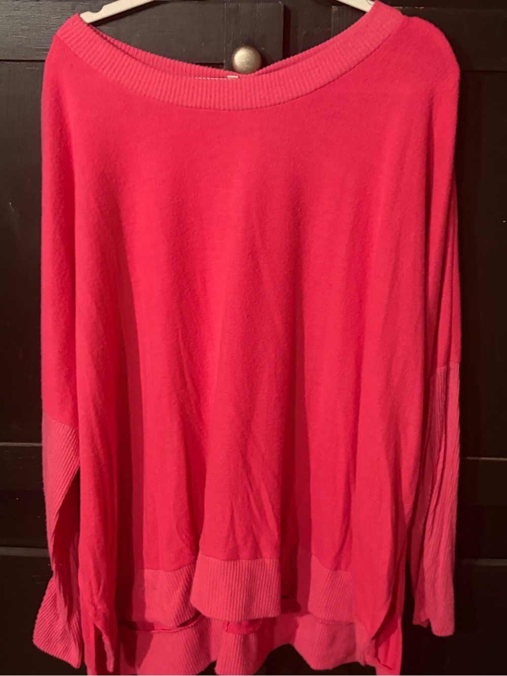 White Birch Women's Bright Pink Lightweight Boatneck Sweater 2x NWOT